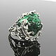 Jutropium ring with malachite made of 925 sterling silver PS0002, Rings, Yerevan,  Фото №1