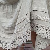 Одежда handmade. Livemaster - original item Long linen skirt with Seraphim tiers made of linen with viscose. Handmade.