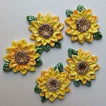 Украшения ручной работы. Ярмарка Мастеров - ручная работа Брошь подсолнух. Handmade.