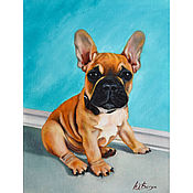 Картины и панно handmade. Livemaster - original item Oil painting dog 