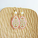Order Delicate pink beaded earrings with a pattern. Handmade by Svetlana Sin. Livemaster. . Earrings Фото №3