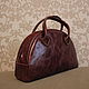 Maroon leather bag, Suitcase, Moscow,  Фото №1