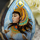 Pendant 'Gentle Isis' Egypt lacquer miniature. Pendants. Anna Ametista. Jewelry oil painting. Online shopping on My Livemaster.  Фото №2