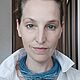 Колье чокер из сатинового бисера голубого цвета. Колье. Сеня Волкова. Интернет-магазин Ярмарка Мастеров.  Фото №2