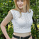 Openwork Knitted Top / Summer Crop Top. Tanks. Knitwear shop Fairy Tale by Irina. Online shopping on My Livemaster.  Фото №2