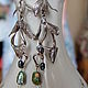 Silver earrings "Spring", Thread earring, Pachuca (de Soto),  Фото №1