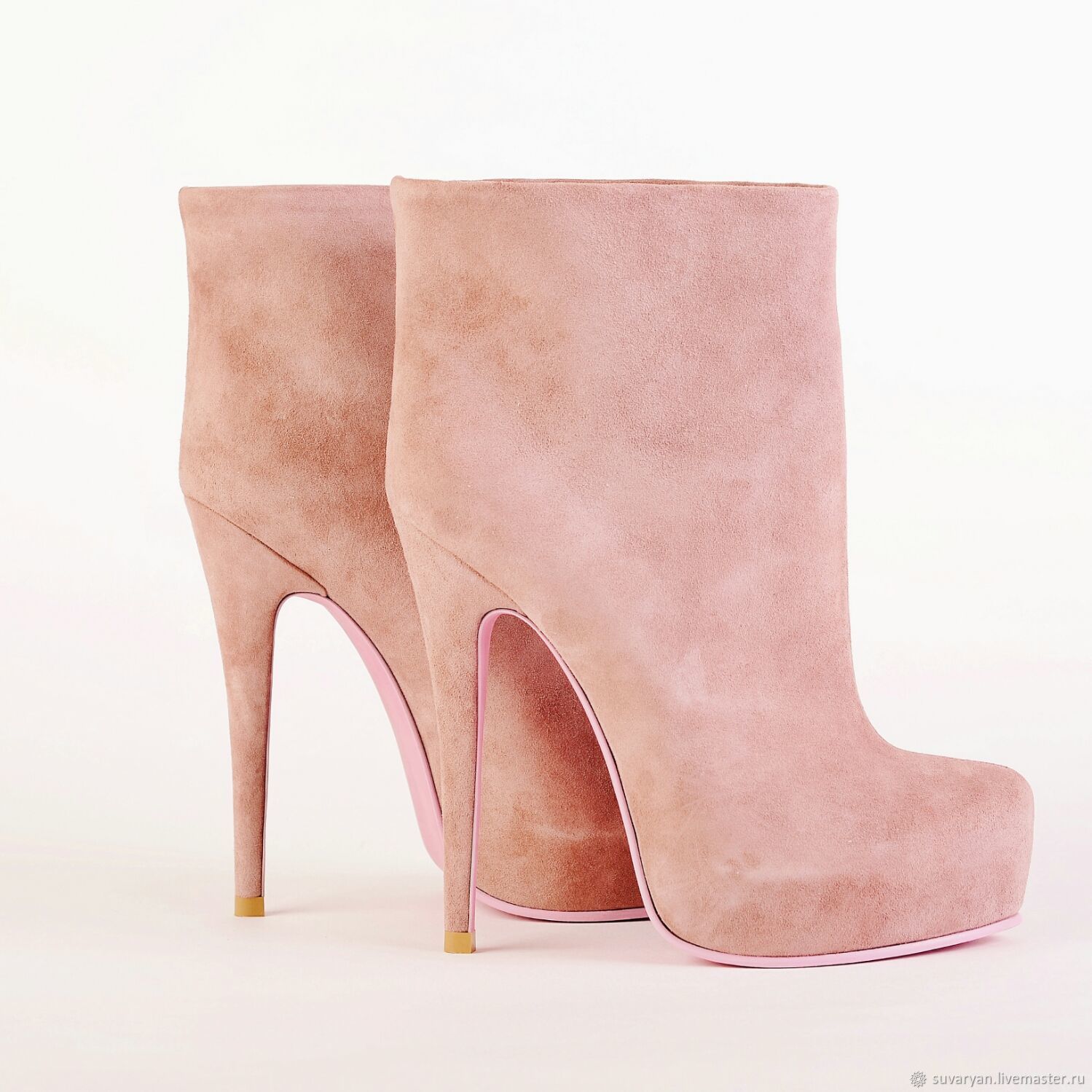 dusty rose booties