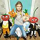 Puppet theatre: Dolls on a simple ensemble. Chipollino, Puppet show, Voronezh,  Фото №1