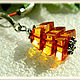 Pendant 'Pyramid' amber silver, Pendants, Moscow,  Фото №1