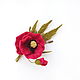 Brooch needle: Red poppy, Stick pin, St. Petersburg,  Фото №1