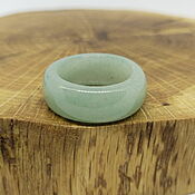 Украшения handmade. Livemaster - original item 18 R. Wide Green Aventurine Ring (ASH18). Handmade.