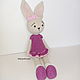  Hare knitted in a dress, Amigurumi dolls and toys, Bataysk,  Фото №1