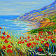 Painting with the sea 'Crimea. Time of Flowering poppies' oil on canvas, Pictures, Voronezh,  Фото №1