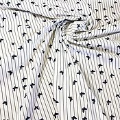 Материалы для творчества handmade. Livemaster - original item Fabric: Cotton stretch with butterflies. Handmade.
