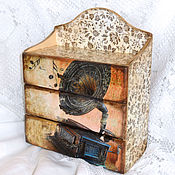 Для дома и интерьера handmade. Livemaster - original item Mini-komodik grandma`s gramophone. Handmade.