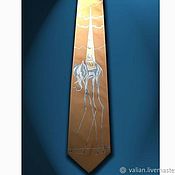 Аксессуары handmade. Livemaster - original item Tie with Elephant painting, based on Salvador Dali. Handmade.
