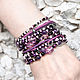 Spectacular Boho Bracelet with Amethyst Purple Transformer Bracelet. Bead bracelet. sevenline. My Livemaster. Фото №5