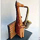 Order Giraffe-musician. Ceramics. Figures of giraffes. smile in clay. Livemaster. . Miniature figurines Фото №3