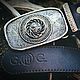 Leather belt with bronze buckle ' Viking Algiz'. Straps. Leather product G.M.G.. My Livemaster. Фото №4