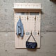 Hanger with shelf in the hallway made of wood 70 / 80 cm Italian frescoes, Clothes Hangers and Hooks, Lipetsk,  Фото №1