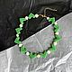 Green necklace with pearls. Light green bead choker, Necklace, Novosibirsk,  Фото №1