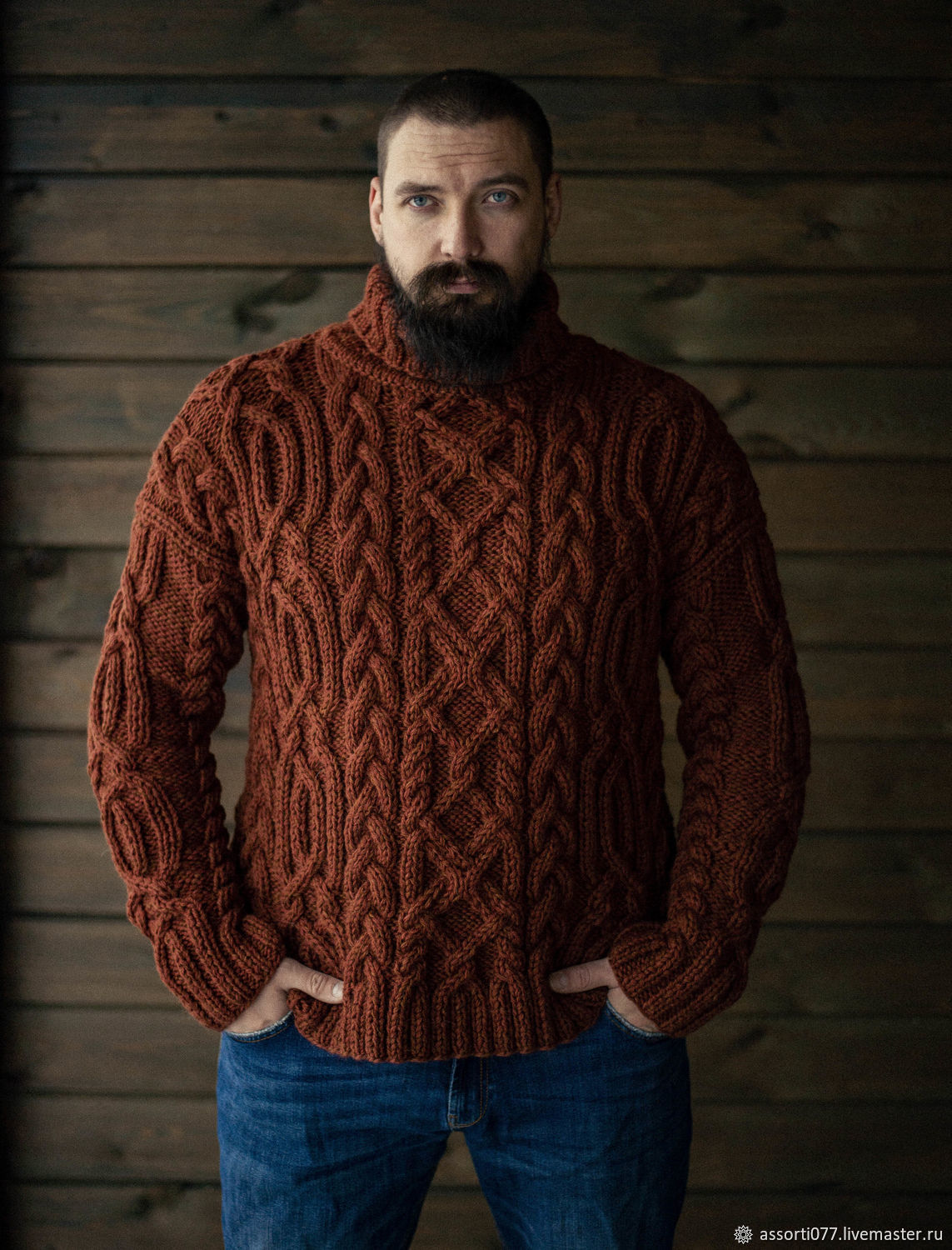 Свитеры мужские: мужской свитер "Шоколадная корица" – заказать на ...