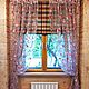 Curtains for wooden house  
