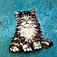 Oil painting 'Cute cat', oil painting cheap, Pictures, Moscow,  Фото №1