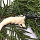 Order Keychain wolf Fang bone of a walrus 'Wolf'. Urbanstyle. Livemaster. . Amulet Фото №3