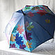 Umbrella cane painted with cover ' Autumn leaves and snow'. Umbrellas. UmbrellaFineArt. My Livemaster. Фото №5
