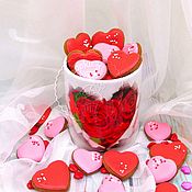 Сувениры и подарки ручной работы. Ярмарка Мастеров - ручная работа Gingerbread hearts in a mug. Handmade.