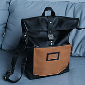 Сумки и аксессуары handmade. Livemaster - original item Backpacks: Black Flotter Leather Backpack. Handmade.