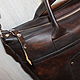 Кожаная сумка для ноута, документов " Переливы ", Classic Bag, Volgograd,  Фото №1