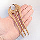 Hair clip made of wood 'Cleopatra '(oak). Hairpins. OakForest Wooden Jewelry. My Livemaster. Фото №4