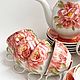 Services: Coral peonies. Tea & Coffee Sets. ArtFlera (artflera). My Livemaster. Фото №5