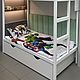 Двухъярусная кровать из бука с канатной сеткой. Мебель для детской. Мастерская уникальной мебели (BabyLodge). Ярмарка Мастеров.  Фото №5