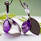 Earrings with amethyst 'Petals', silver. Earrings. EdGems jewerly. Online shopping on My Livemaster.  Фото №2