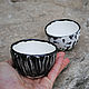 Set of mini-bowls ' Monochrome'. Bowls. author's ceramics. My Livemaster. Фото №4