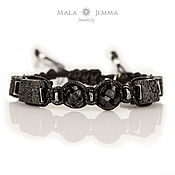 Украшения handmade. Livemaster - original item braided friendship bracelet bracelet braided onyx volcanic lava. Handmade.