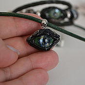 Pendant with two opals - Mysterious Galaxy 2