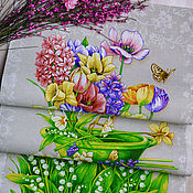 Набор полотенец из рогожки "Весна"  3 шт