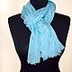Silk scarf blue women's autumn demi-season silk scarf. Scarves. Silk scarves gift for Womans. Online shopping on My Livemaster.  Фото №2
