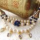 Necklace 'Dream of Maharaja' (pearls, lapis, stones). Necklace. Pani Kratova (panikratova). Online shopping on My Livemaster.  Фото №2