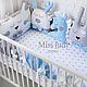 Order Bumpers animals for cots. Miss Judy cotton (JuliaLepa). Livemaster. . Sides for crib Фото №3