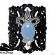Черный ажурный широкий браслет  ангелит Арт Нуво. Браслет жесткий. Steampunk & Gothic Jewelry FDrag (FenixDrag). Ярмарка Мастеров.  Фото №6
