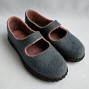 Обувь ручной работы handmade. Livemaster - original item Mary Jane felt shoes. Handmade.