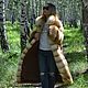 Order The fur coat of the Siberian red Fox. Cross.Without inserts. Zimma. Livemaster. . Fur Coats Фото №3