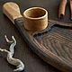 Meat serving board with gravy pan made of solid oak. Cutting Boards. Компания Wood Makers. Online shopping on My Livemaster.  Фото №2