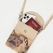 Сумки и аксессуары handmade. Livemaster - original item Women`s clutch bag with genuine leather print. Handmade.