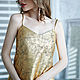 Inca gold strap top, holiday top, lingerie style top. Tops. mozaika-rus. My Livemaster. Фото №5